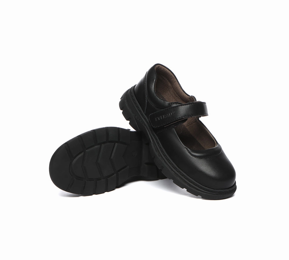 Kids Senior Black Leather School Shoes Chris Best Selling Casual Shoes