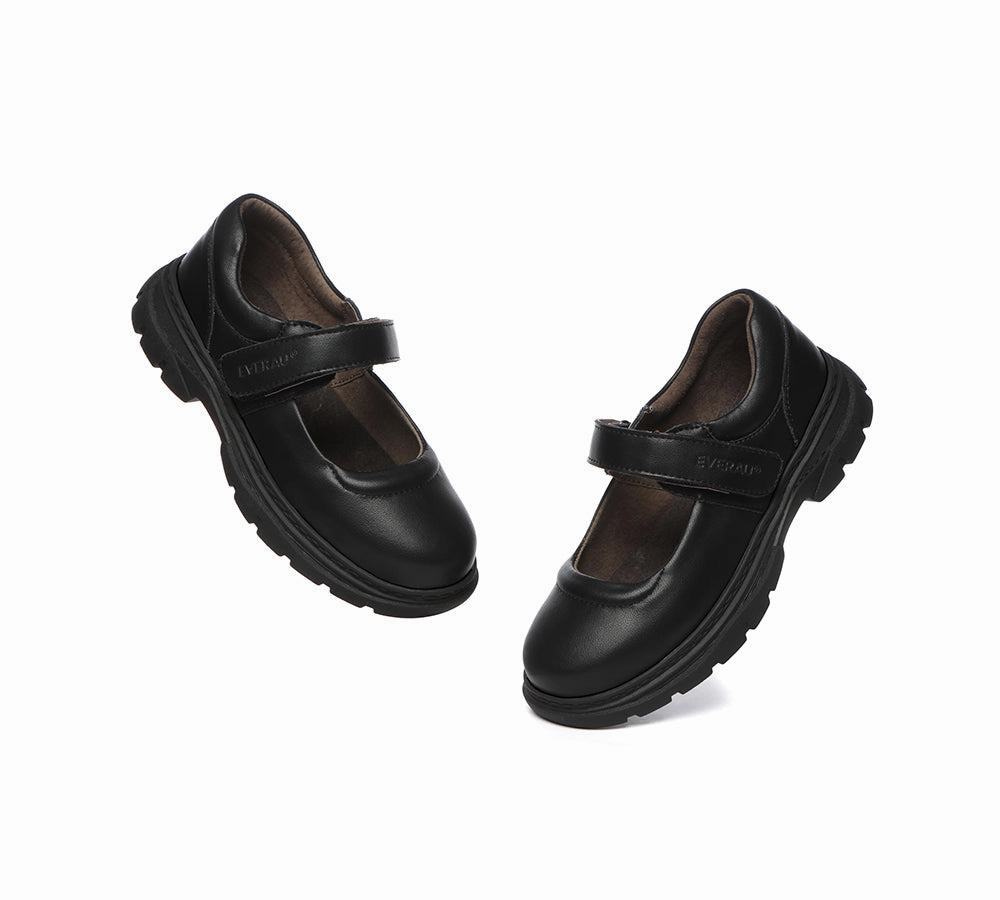 Kids Senior Black Leather School Shoes Chris Best Casual Cycling Shoes