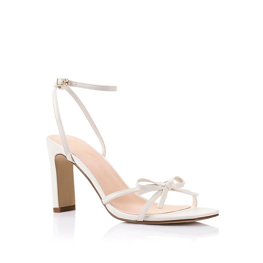 Kith Block Heel Sandals - Chalk White High Heels Teasing