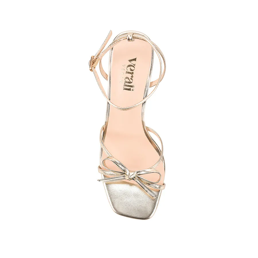 Kith Block Heel Sandals - Champagne Gold