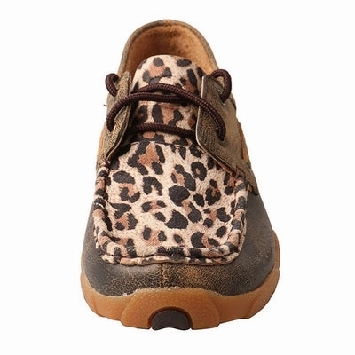 Ladies Distressed Brown & Leopard Twisted X Shoes WDM0057 Dockers Shoes Casual