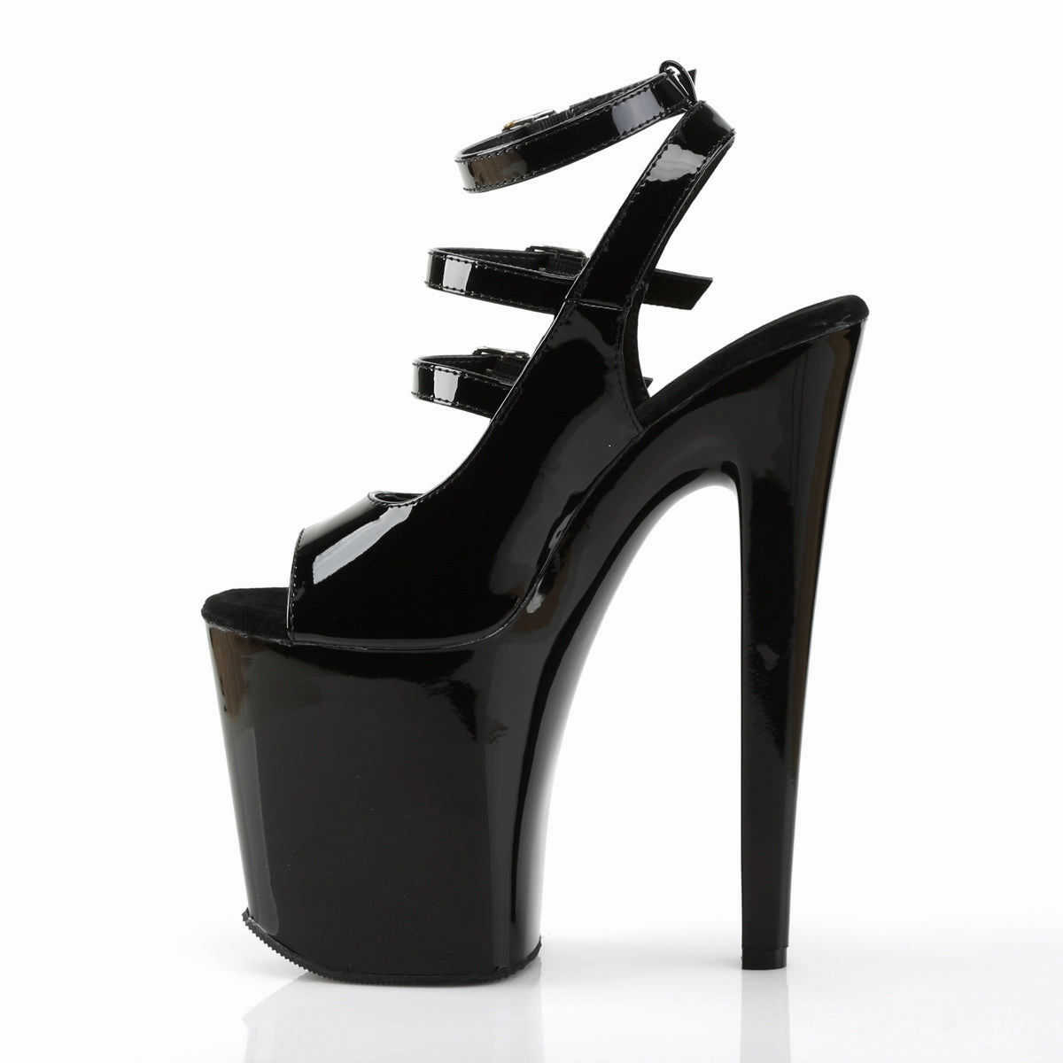 8 Inch Heel XTREME-873 Black Patent Newest High Heels