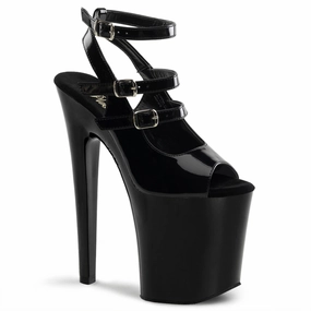 8 Inch Heel XTREME-873 Black Patent High Heels Dress Song