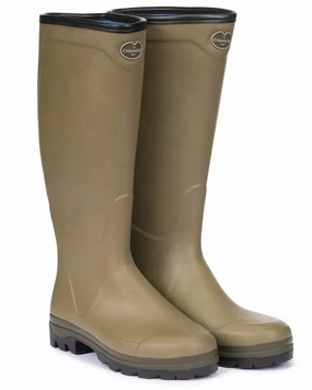 Working Out In Boots LE CHAMEAU Country Cross Boots - Mens Neoprene - Iconic Green