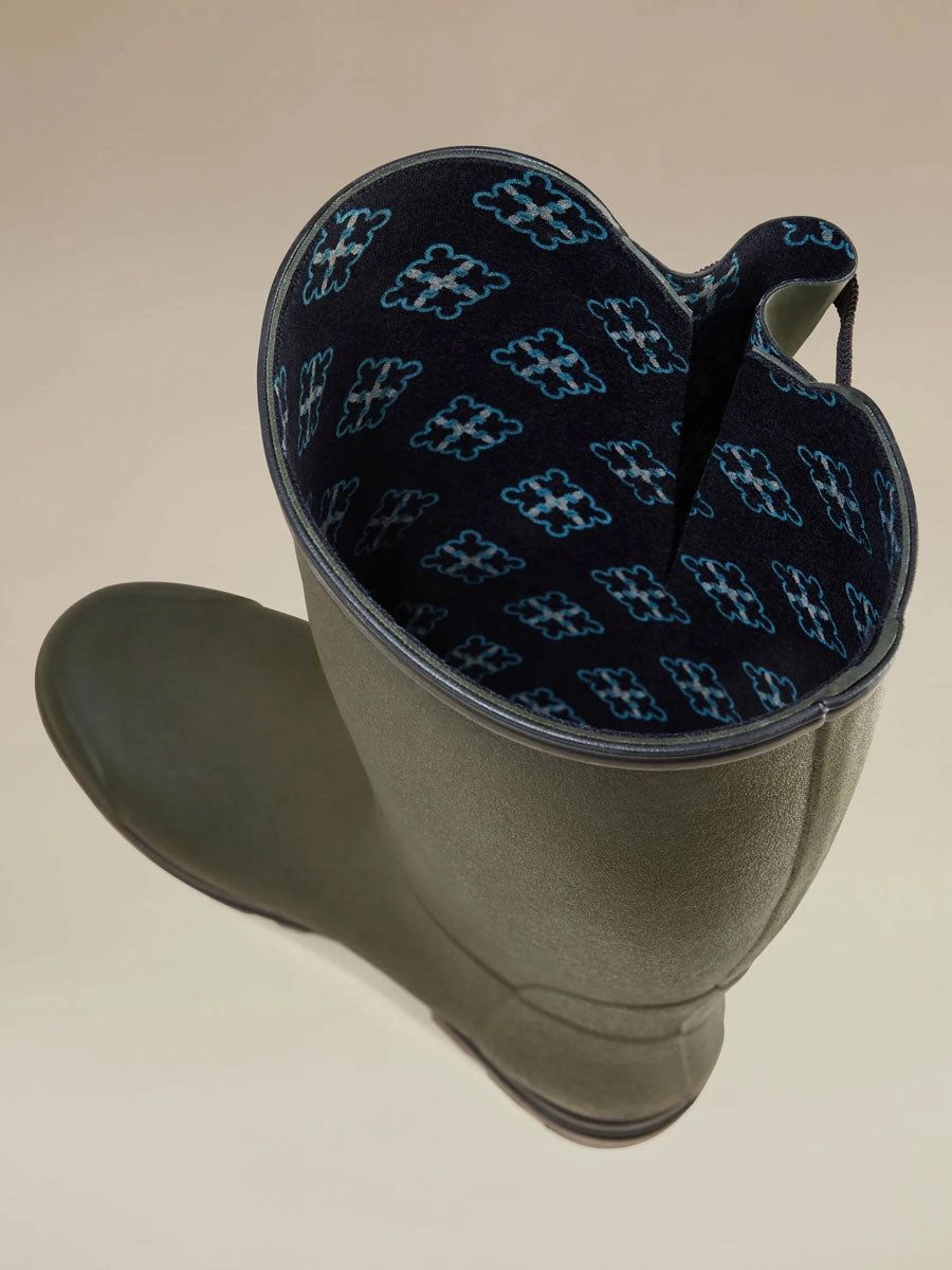 LE CHAMEAU x NATIONAL TRUST Vierzon Boots Mens Jersey Lined - Oak Green Cleaning Hiking Boots