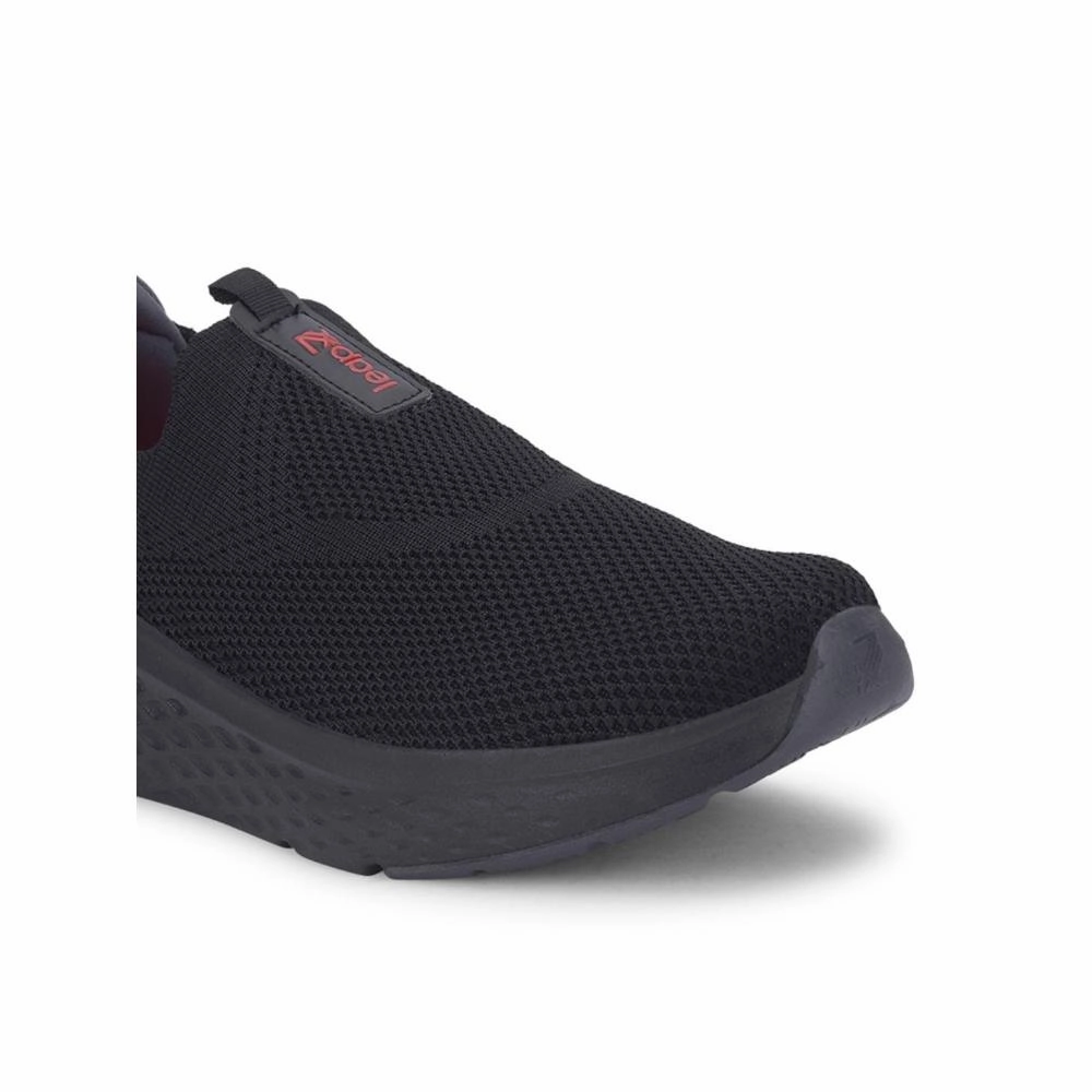 Walking Shoes For Older Adults Leap7x Black Sports Non Lacing Walking Shoes For Men NITRUN-2 By Liberty