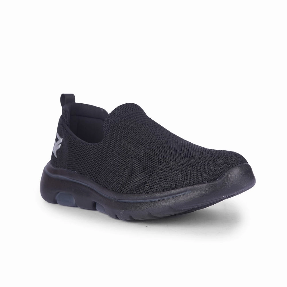 Walking Shoes With Wide Toe Box Leap7x Black Sports Non Lacing Walking Shoes For Men RW-08 By Liberty