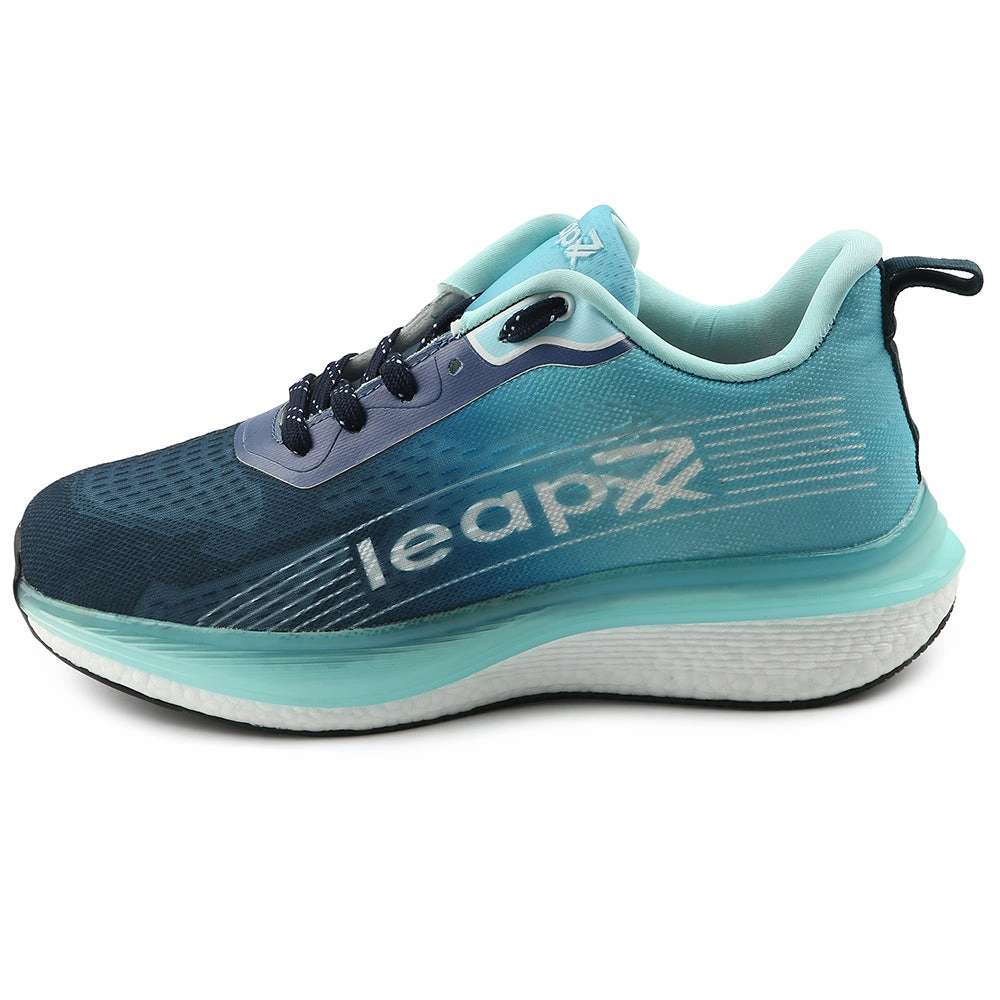 Leap7x Sea Green Sports Lacing Running Shoes For Men RWM-02 By Liberty Brooks Running Shoes