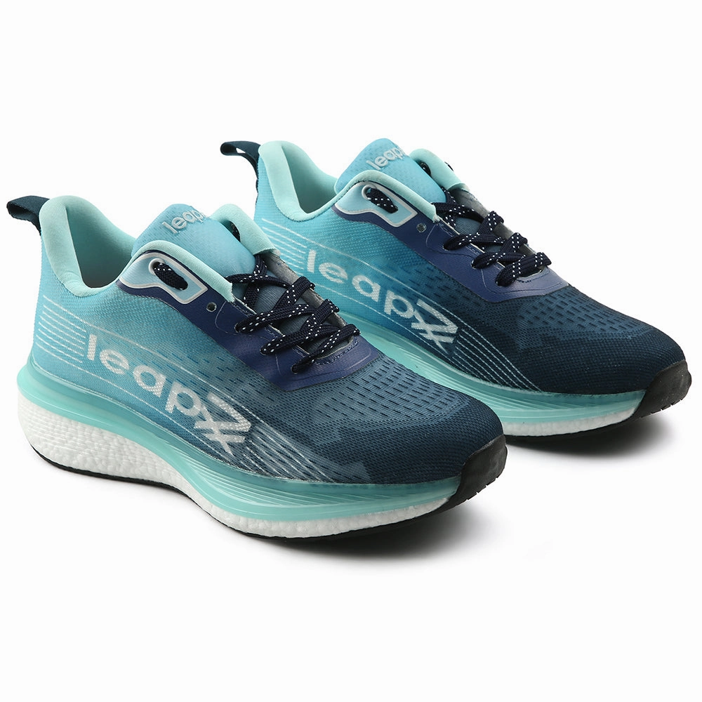 Best Trail And Road Running Shoes Leap7x Sea Green Sports Lacing Running Shoes For Men RWM-02 By Liberty