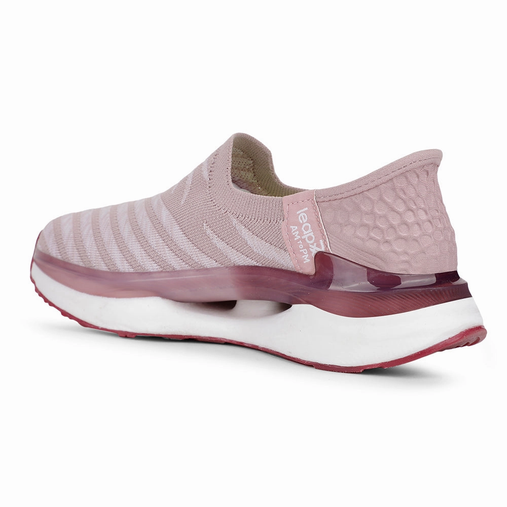 Leap7x Sports Peach Walking Shoes For Women CHELSY-2 By Liberty Leather Walking Shoes