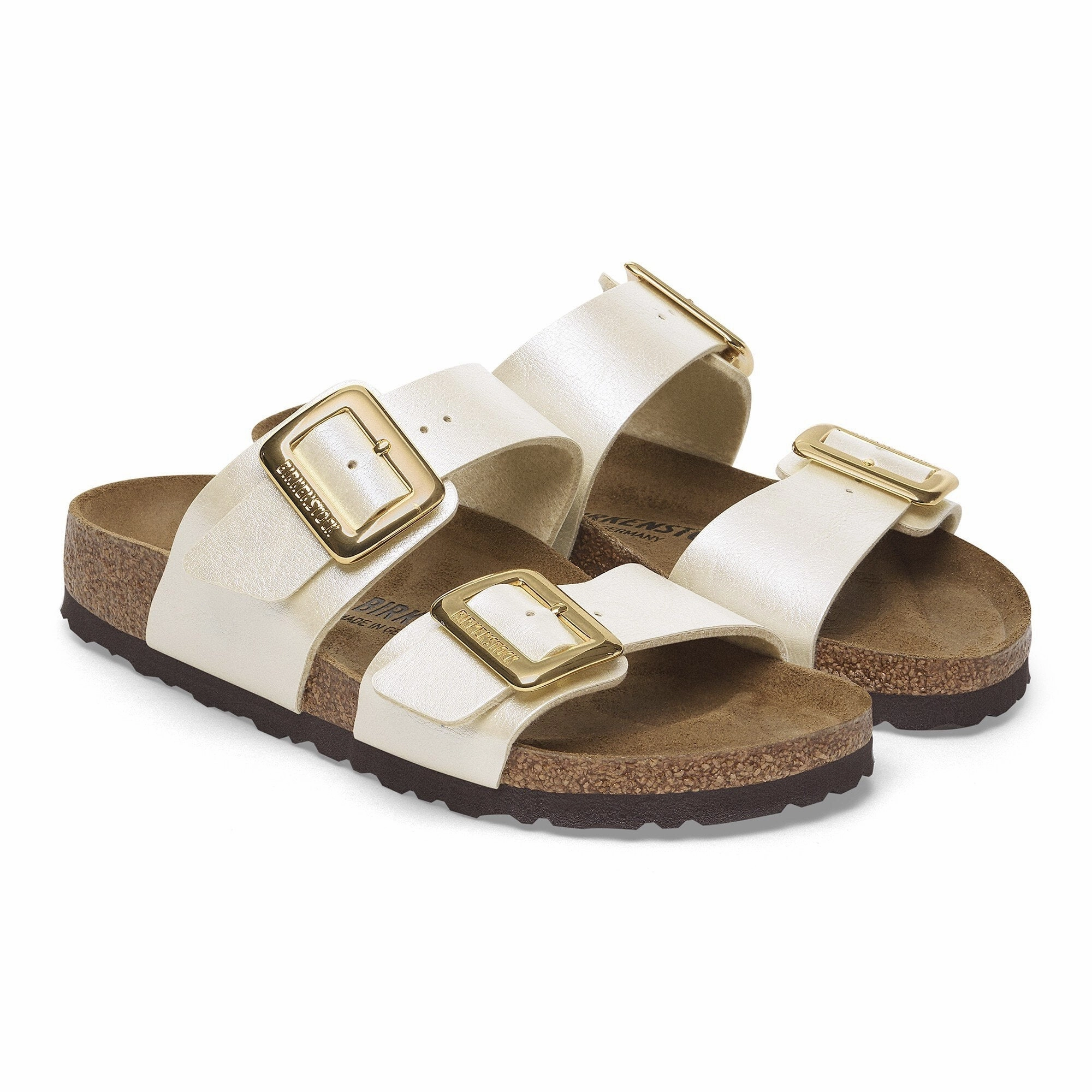 Best Clog Dupes Birkenstock Women's Sydney Birko-Flor Luxe Sandal - Graceful Pearl White