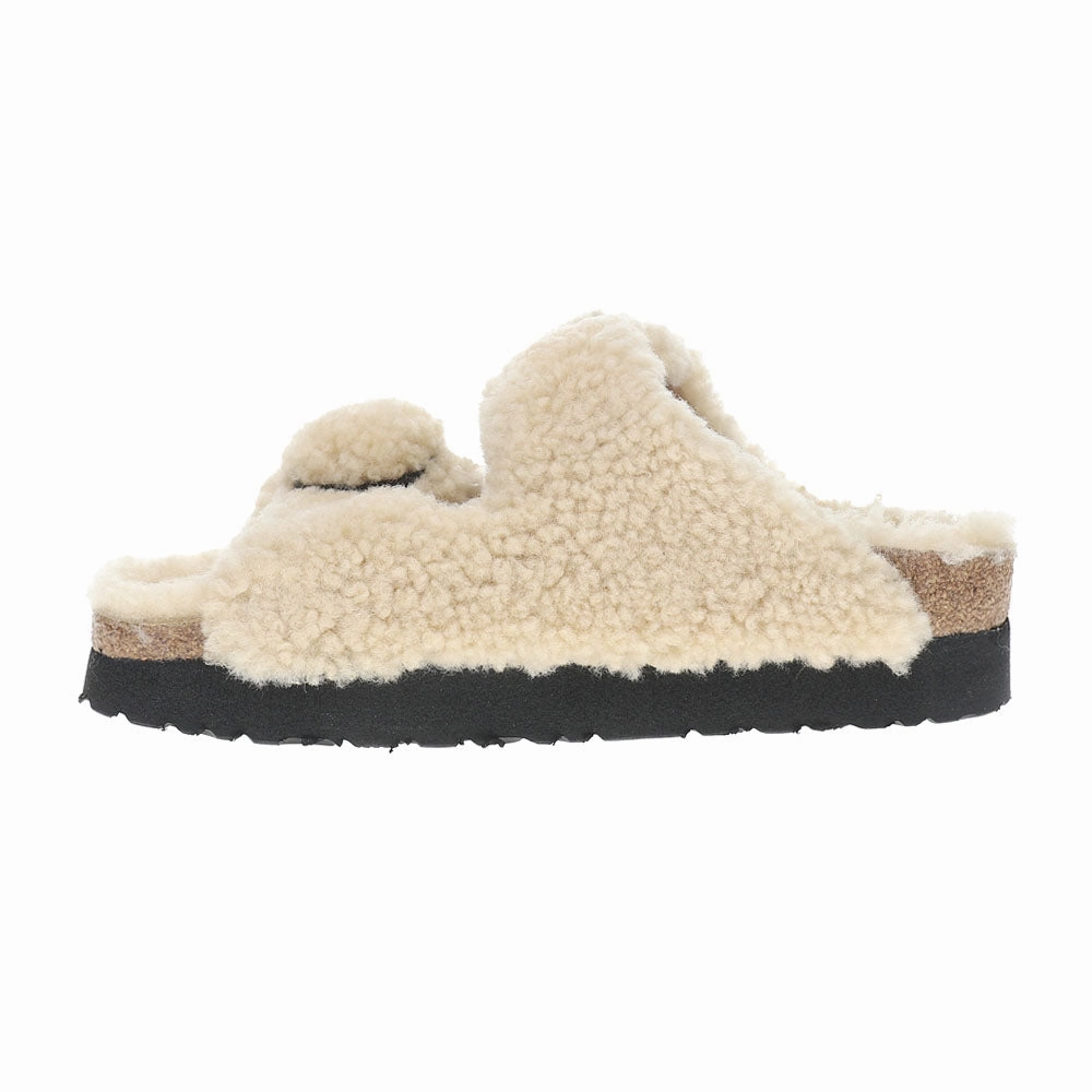 Arizona Big Buckle Shearling Footbed Sandals Mogami