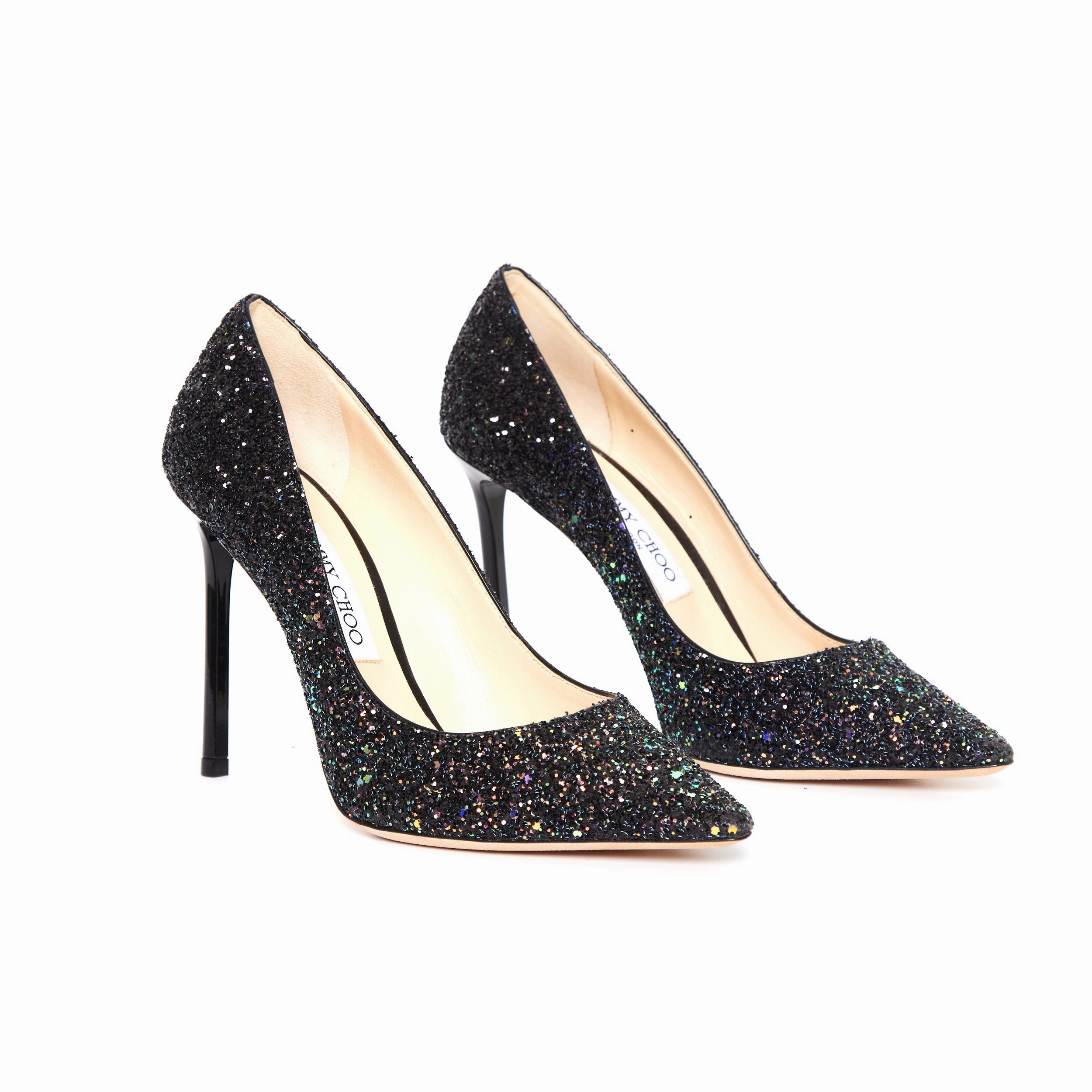 Jimmy Choo Romy 100 Cgf Pump Glitter - 38.5 Sequin Heels