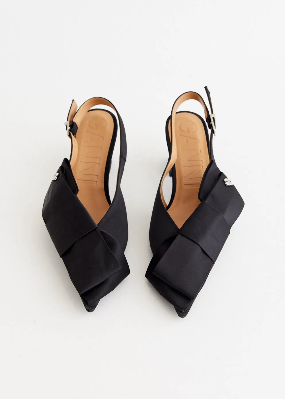 Thin Heel Knee High Boots Big Bow Slingback Kitten Heel Pumps