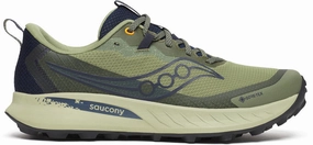 Peregrine 7 Trail Running Shoes Saucony Peregrine 15 GORE-TEX Mens Trail Running Shoes - Green
