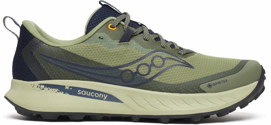 Lone Peak Trail Running Shoes Saucony Peregrine 15 GORE-TEX Mens Trail Running Shoes - Green