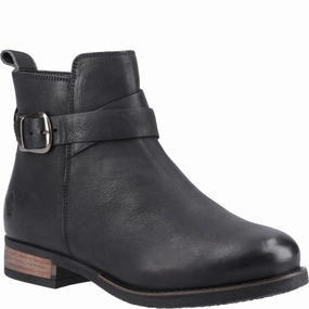 Combat Chelsea Boots Black Elise Buckle Boots