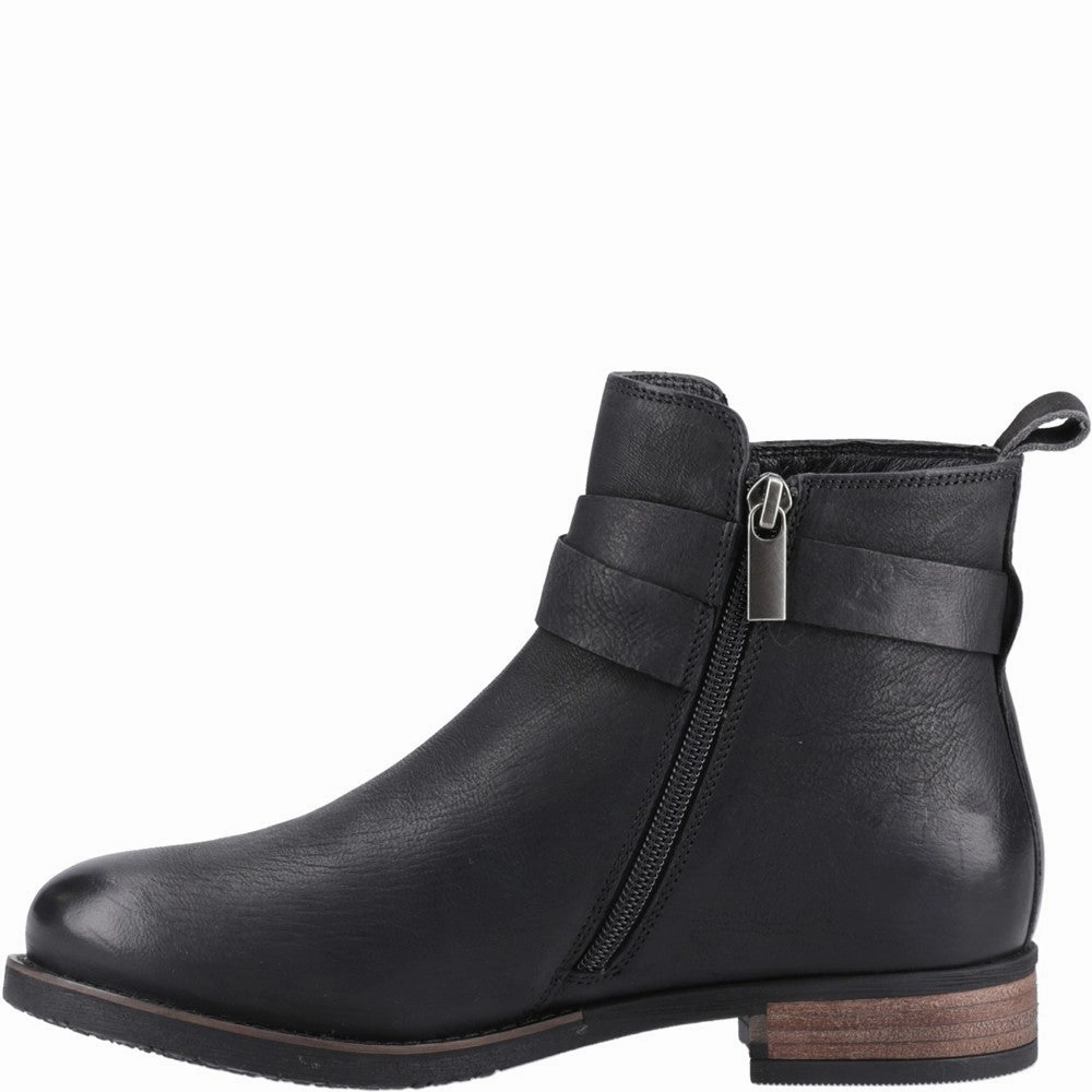 Expert Combat Boot Black Elise Buckle Boots