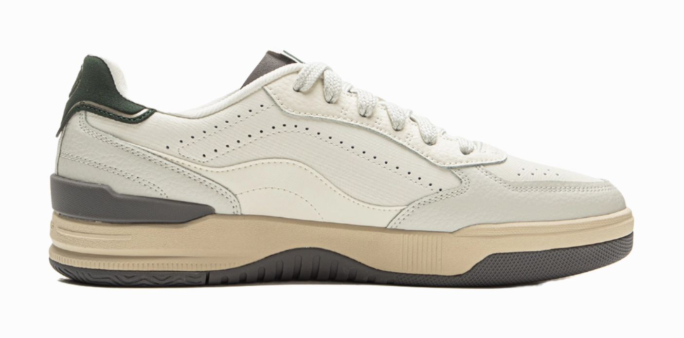 Matalan Casual Shoes LiNing Moon Glaze Slip Resistant, Abrasion Resistant, Breathable Low Top Skateboard Shoes Men's White Gray