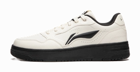 Socks With Casual Shoes LiNing Tianji Soft Anti Slip And Wear Resistant Height Increasing Low top Skateboard Shoes Women's Ecru