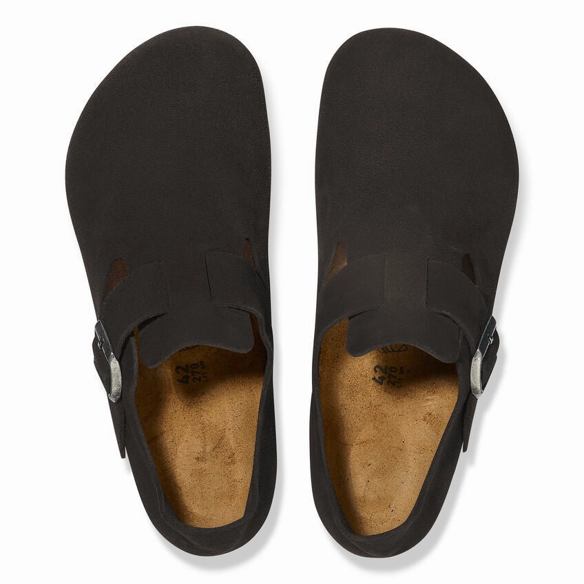 London Classic Footbed : Black Suede Birkenstock Non Slip Kitchen Shoes