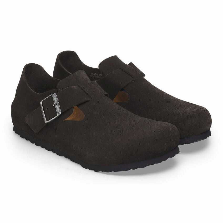 London Classic Footbed : Black Suede Zurich