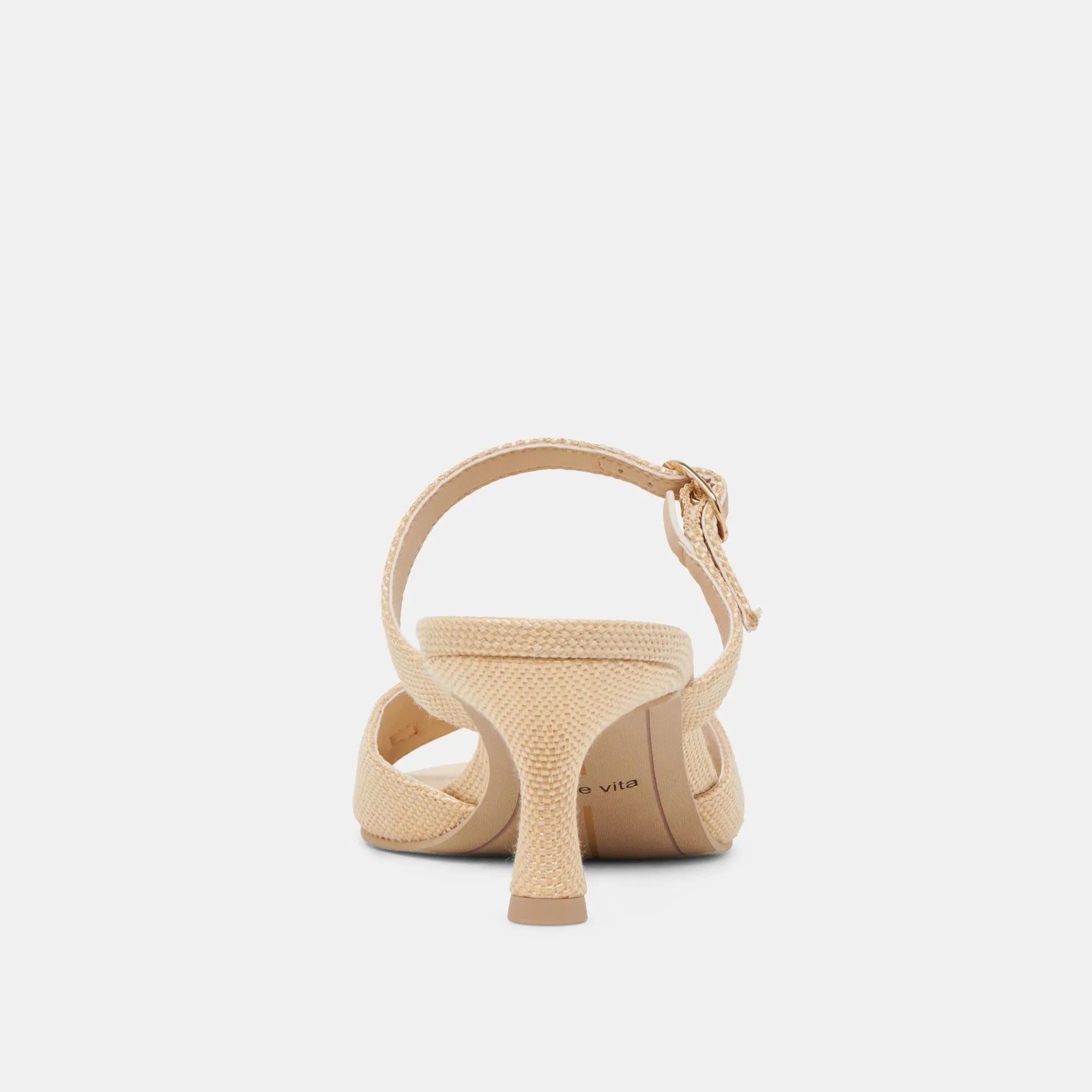 Heel With Bottom LORALI HEELS LT NATURAL RAFFIA