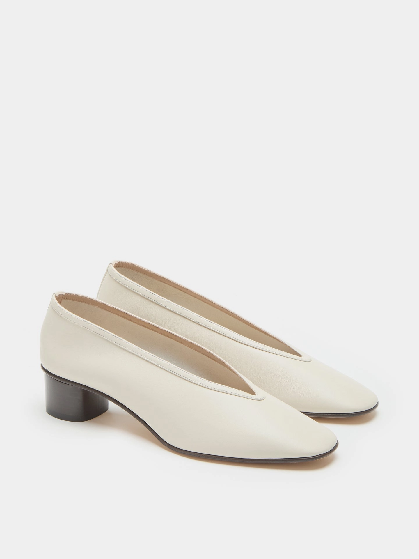 Sneaks High Heel Sneakers Luna Pump / Ecru Leather