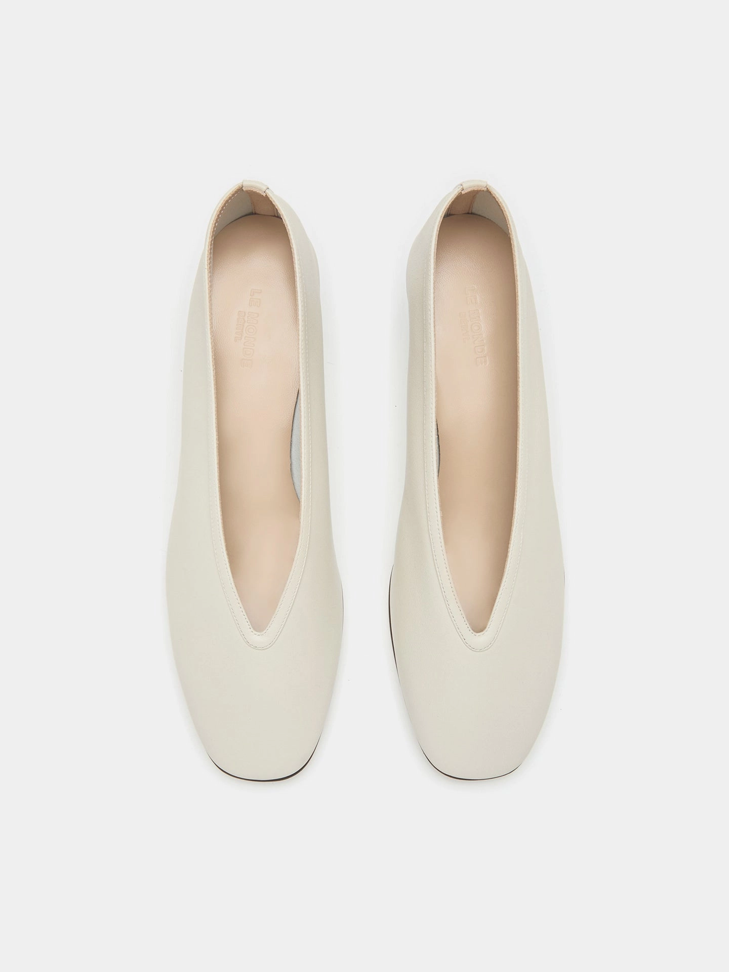 High Heel Decorations Luna Pump / Ecru Leather