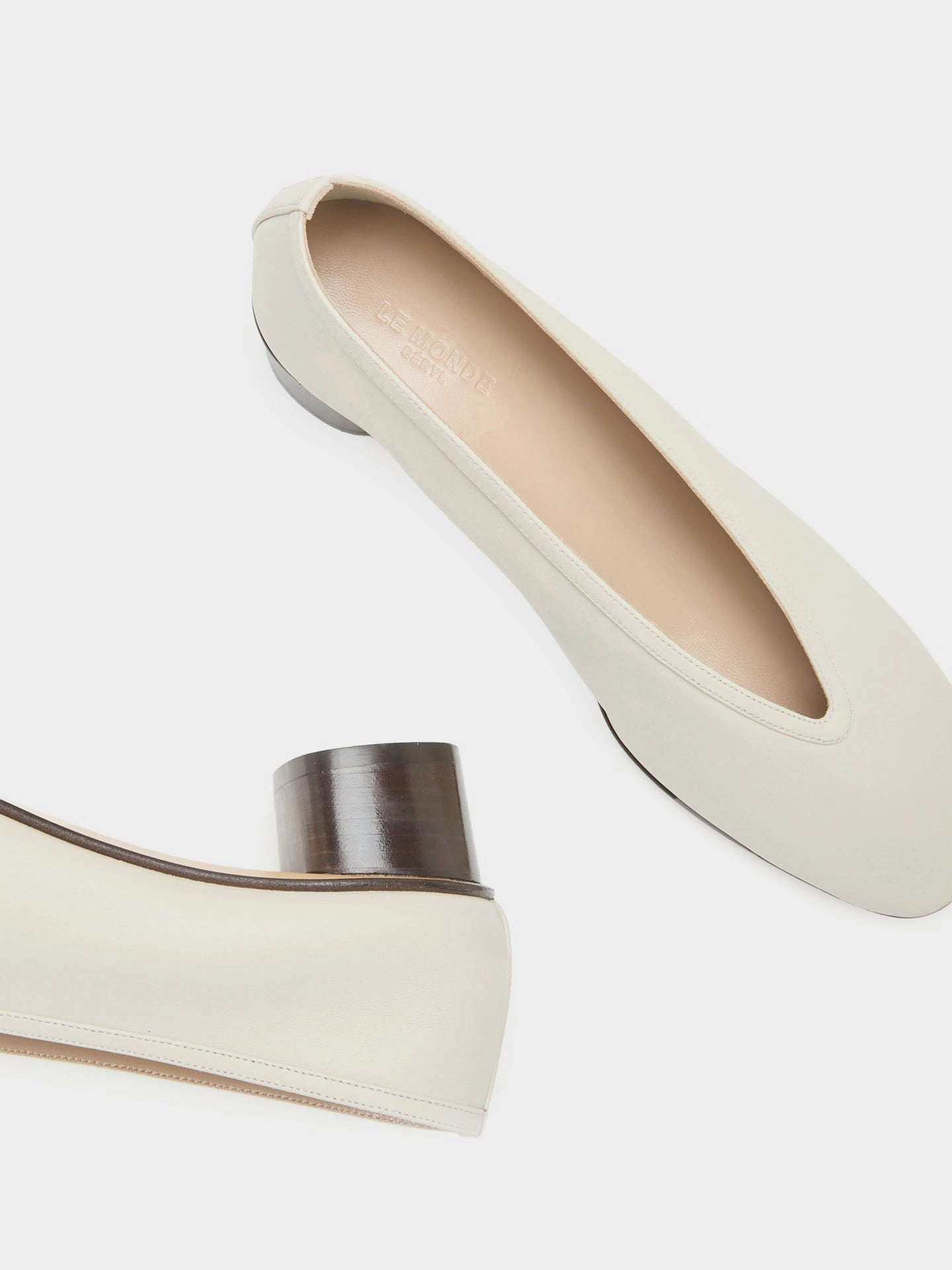 Luna Pump / Ecru Leather High Heels Picture