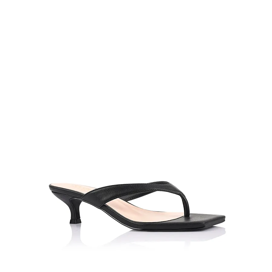 Martha Kitten Heel Thongs - Black High Heels In Sex