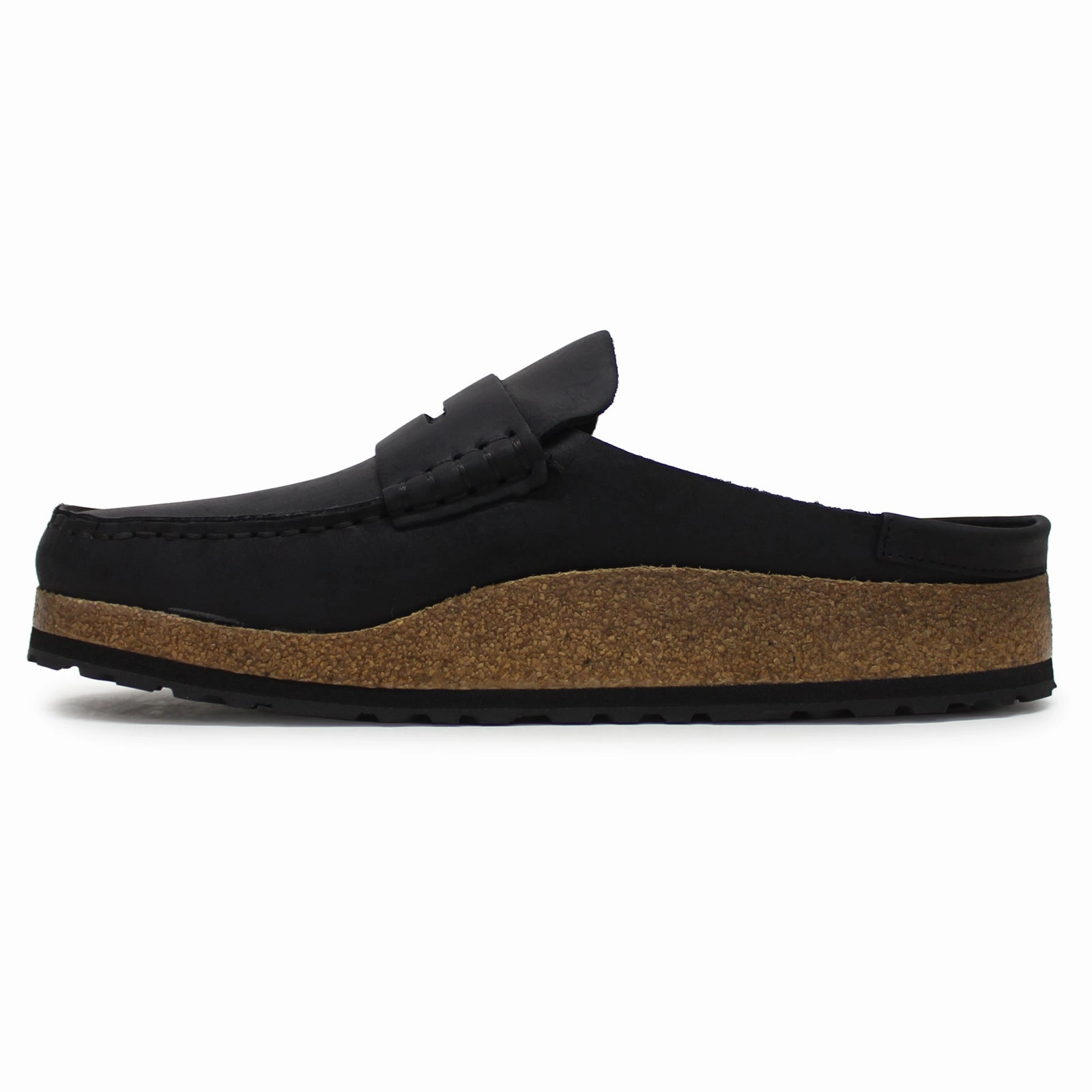 Birkenstock Naples Oiled Leather Unisex Comfort Black Shoes Evas