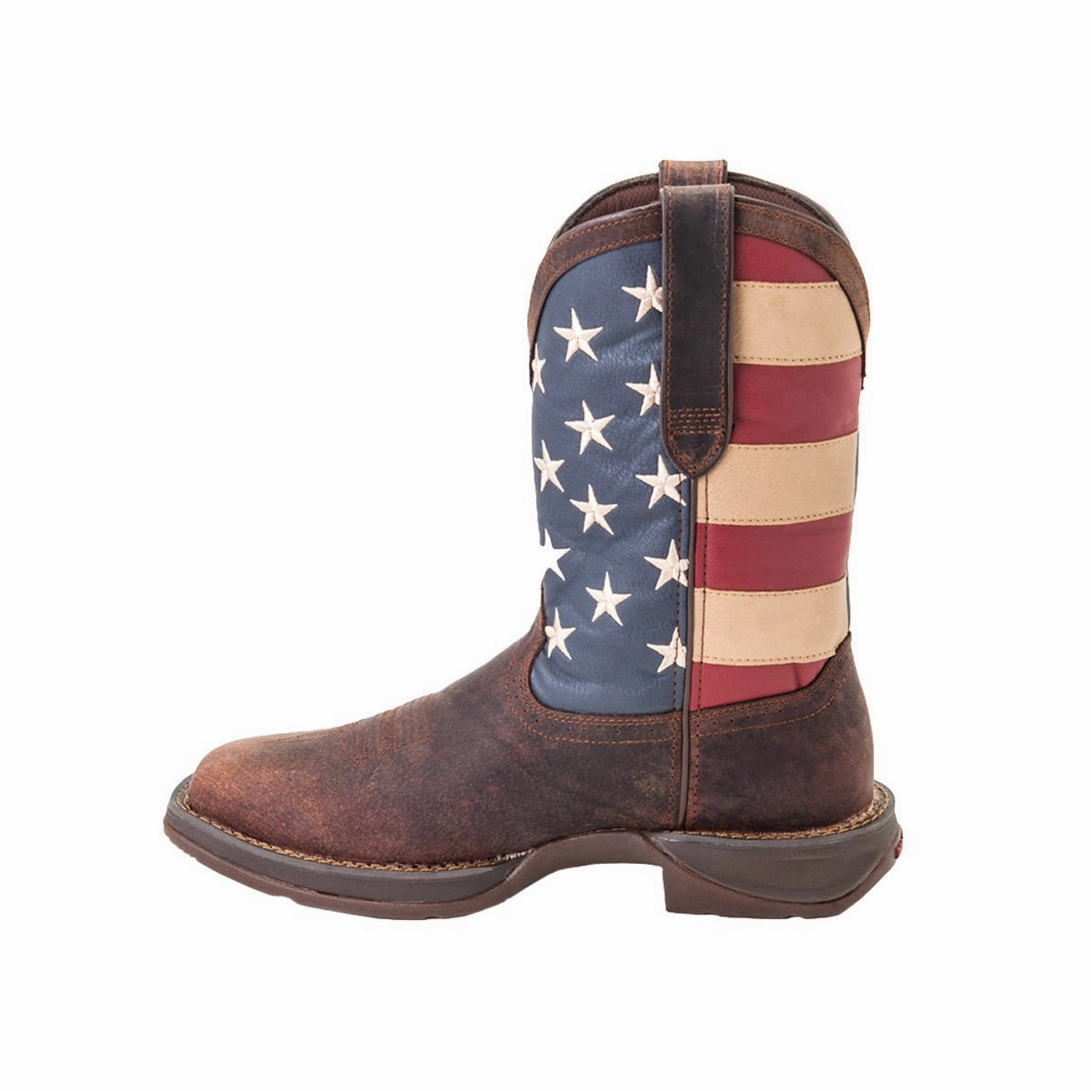 Durango Mens Rebel Pull Up Western Brown/Union Flag Leather Cowboy Boots David Tate Boots
