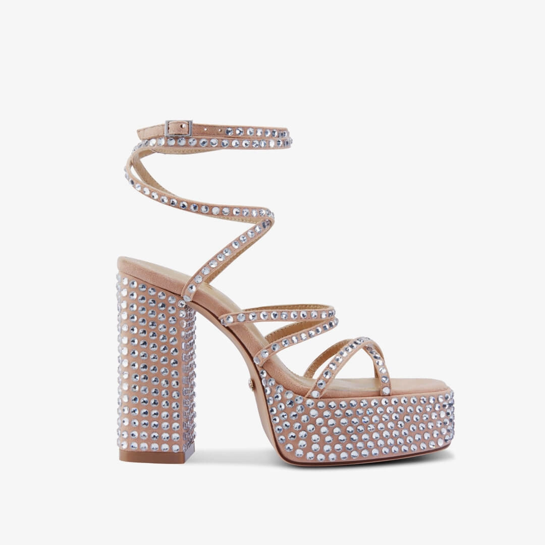 Heel Caps For Shoes *Calvia - Crystal Embellished Platform