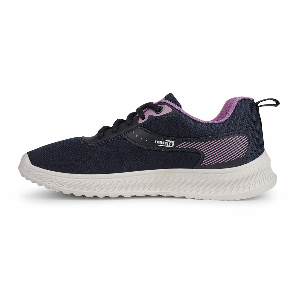 Kuru Walking Shoes Force 10 Sports Navy Blue Walking Shoes For Women OSLO-20E By Liberty