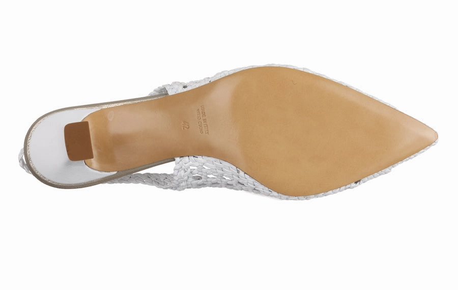 High Heel Wedges Closed Toe Mdf Trellis White