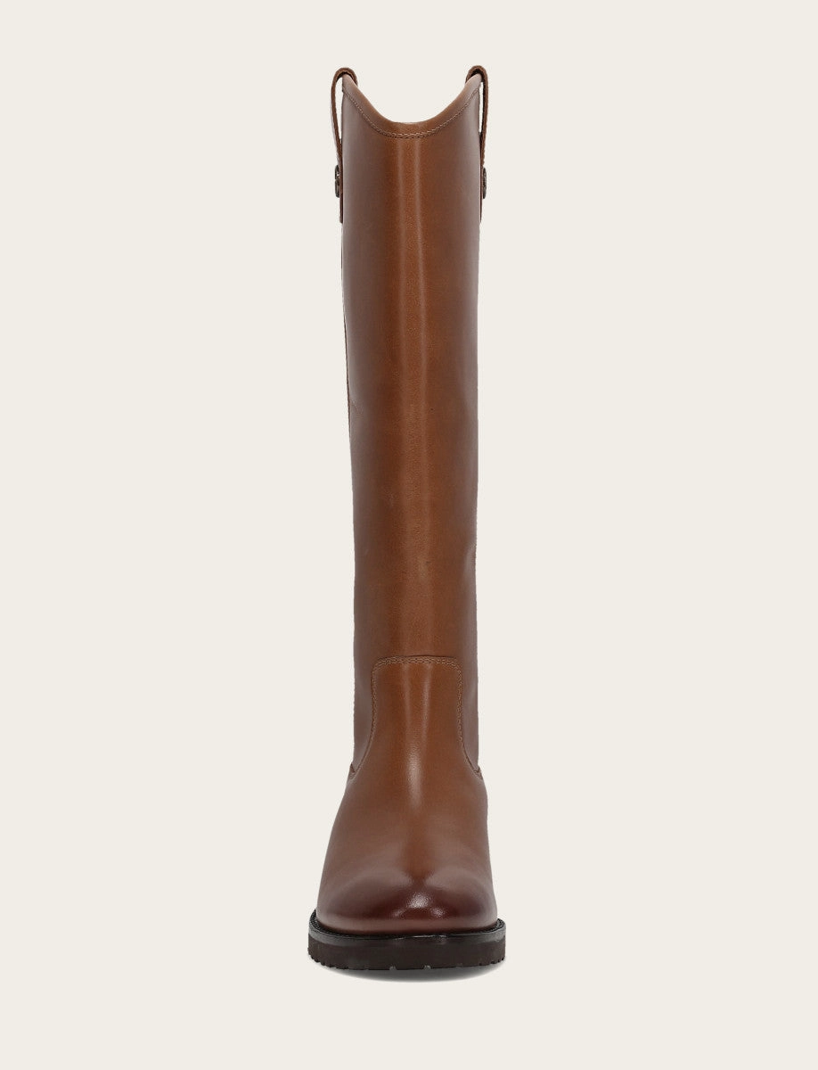 Wide Calf Knee High Platform Boots Melissa Lug Button Tall