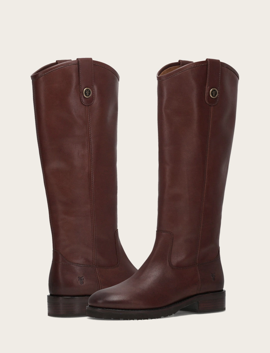 High Knee Heeled Boots Melissa Lug Button Tall