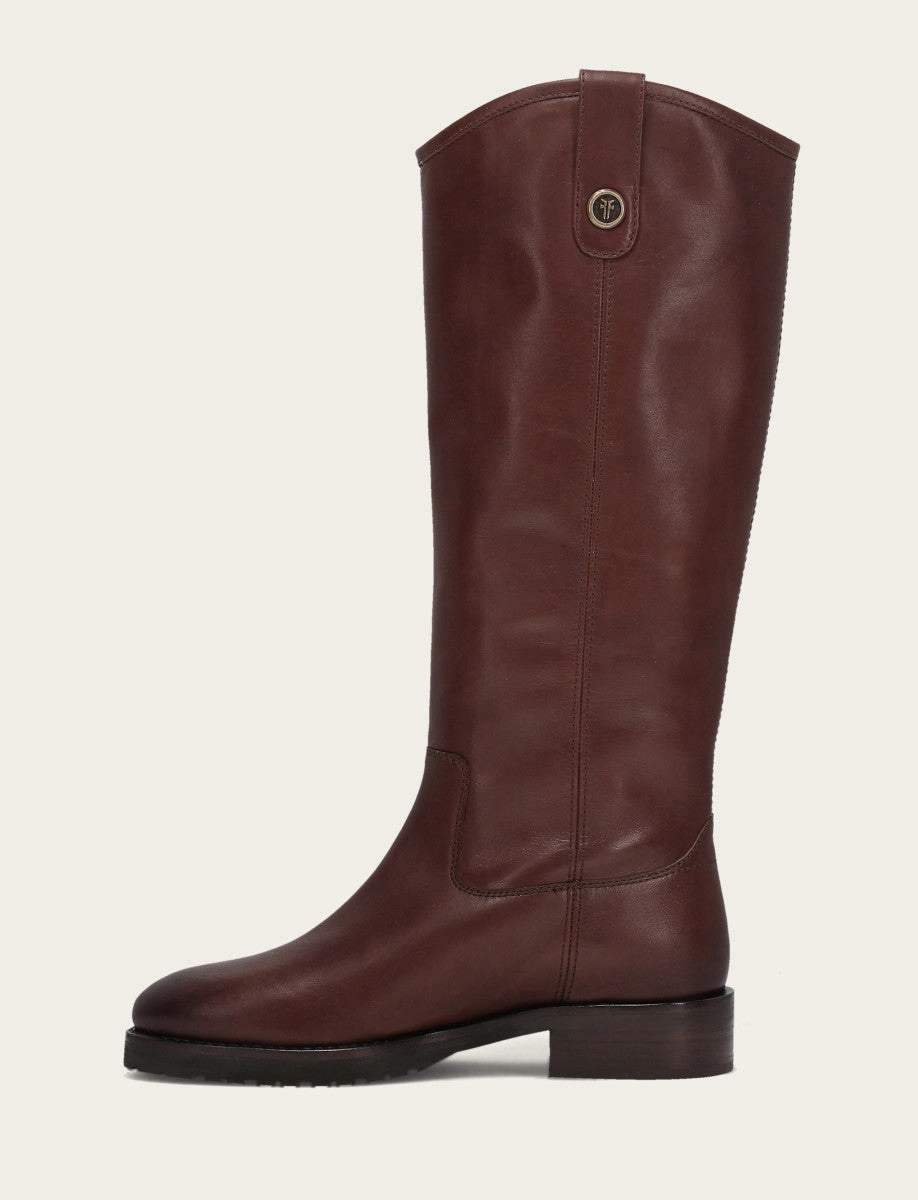 Knee High Boots Zipper Back Melissa Lug Button Tall Wide Calf