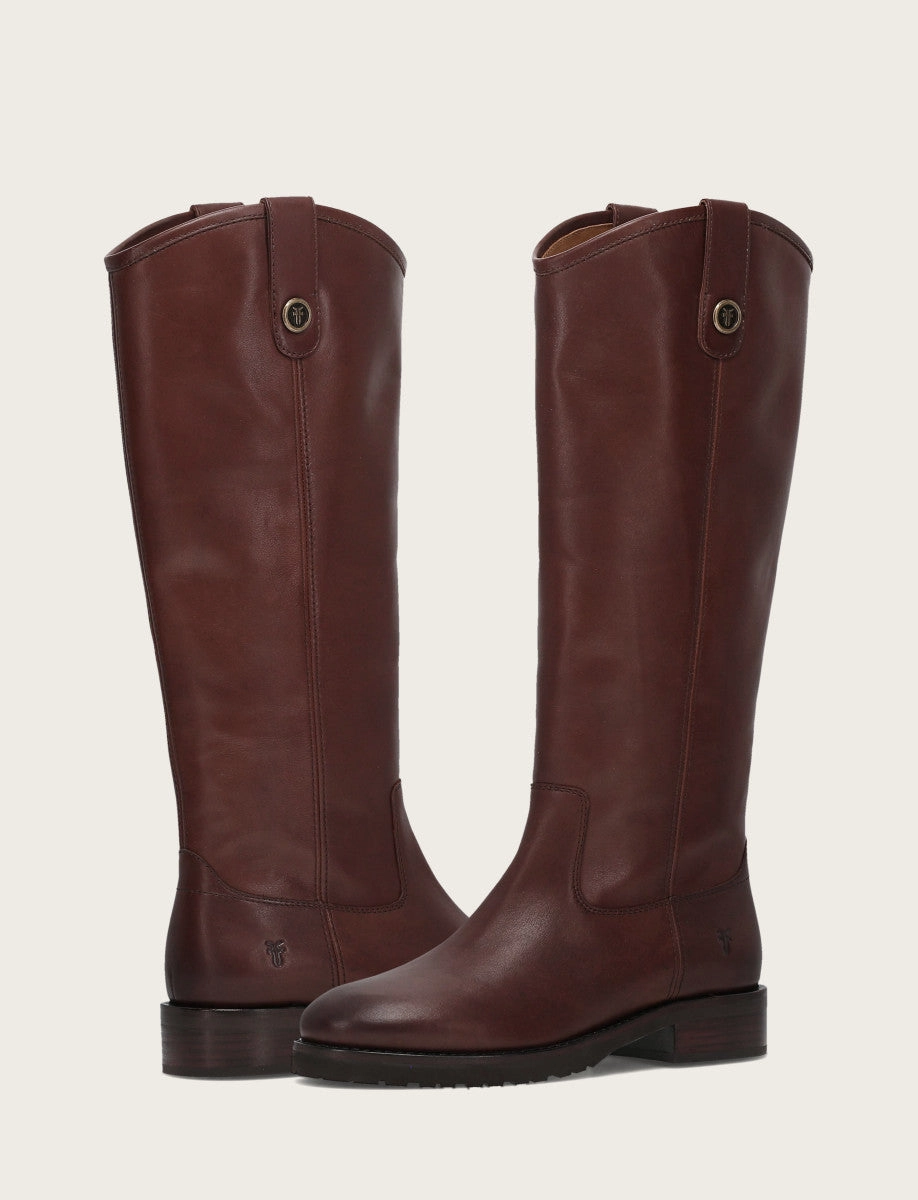 Melissa Lug Button Tall Wide Calf Knee High Boots For Wide Calf