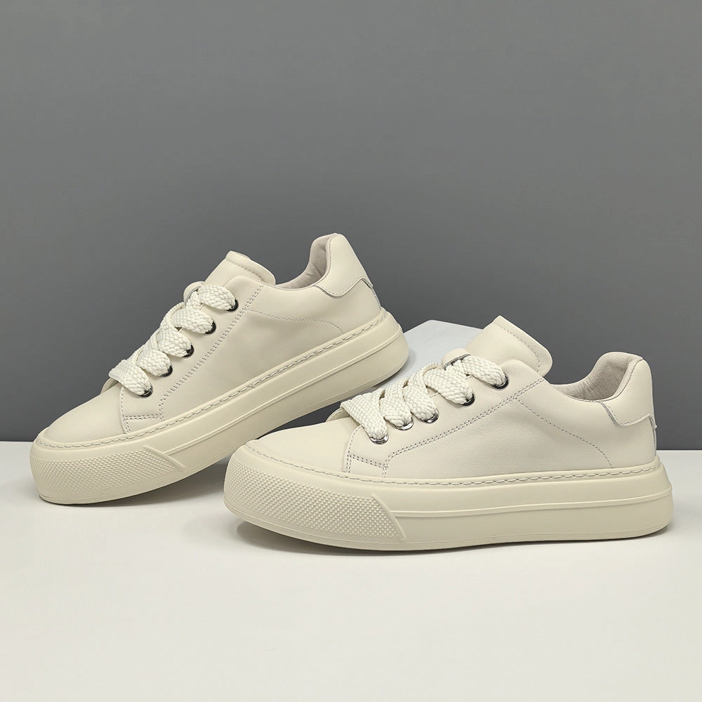 Men Comfort Leather Plain Flat Casual Shoes Flat Shoes For Teachers