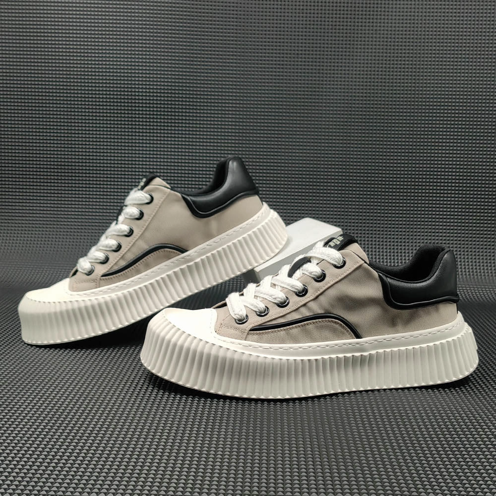 Best Cross Training Shoes Flat Feet Men Fashion Breathable Canvas Flat Casual Sneakers