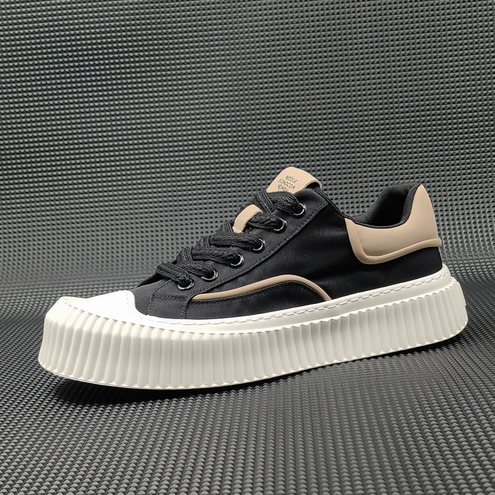 Mustard Flat Shoes Men Fashion Breathable Canvas Flat Casual Sneakers