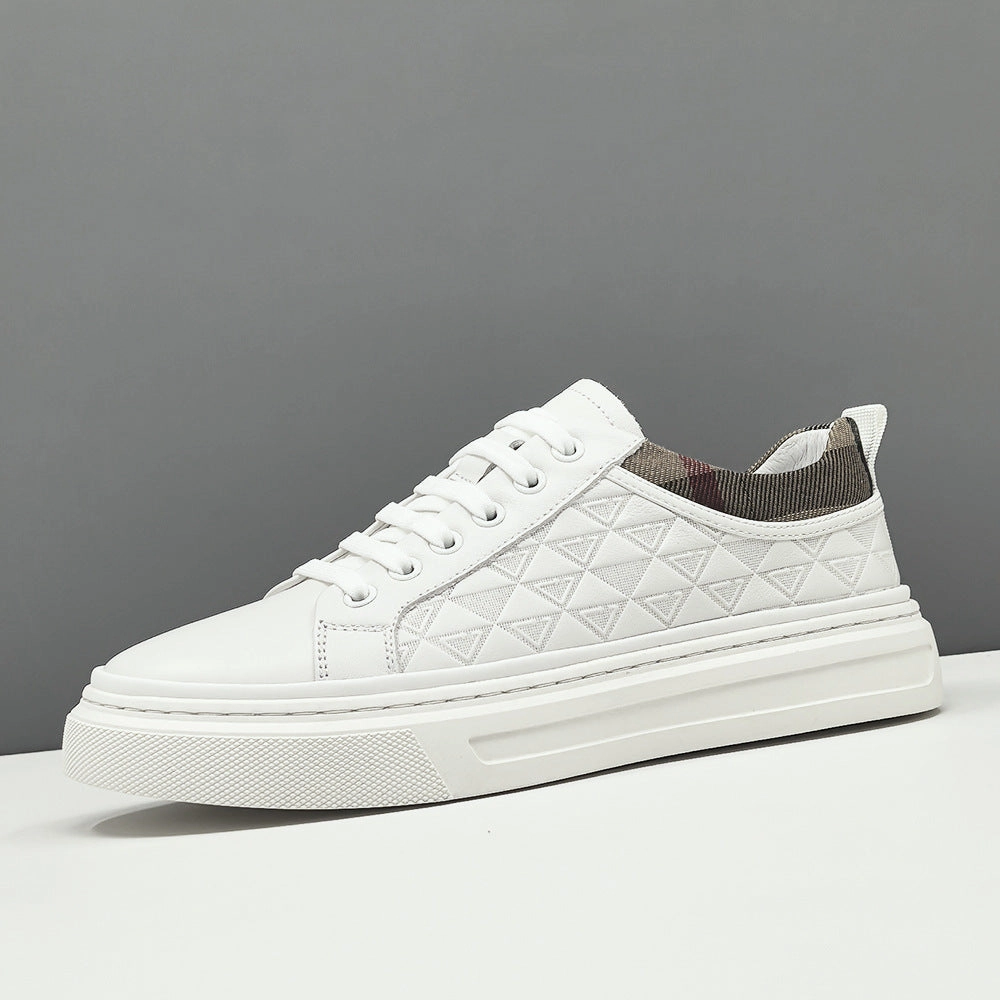 Men Fashion Embossed Leather Plain Flat Casual Shoes Best Tennis Shoes For Flat Feet And Overpronation