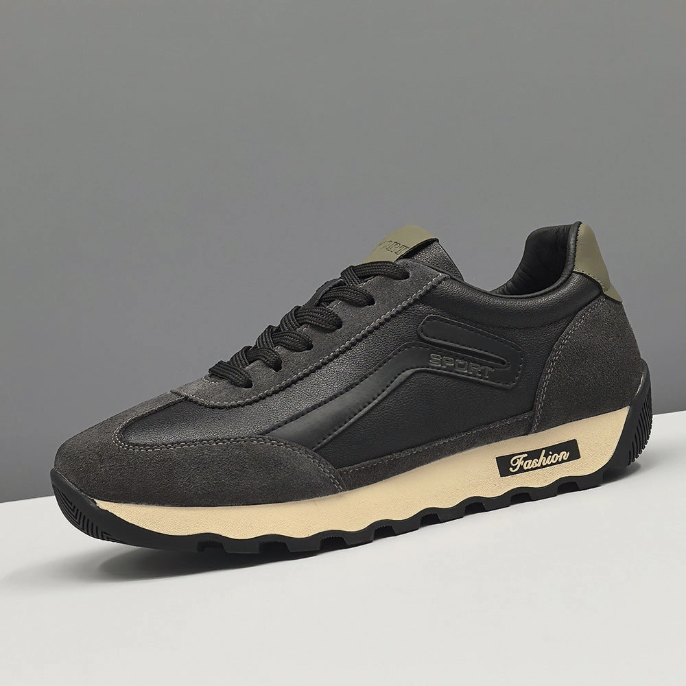 Flat Shoes With Pencil Skirt Men Fashion Leather Flat Casual Training Sneakers