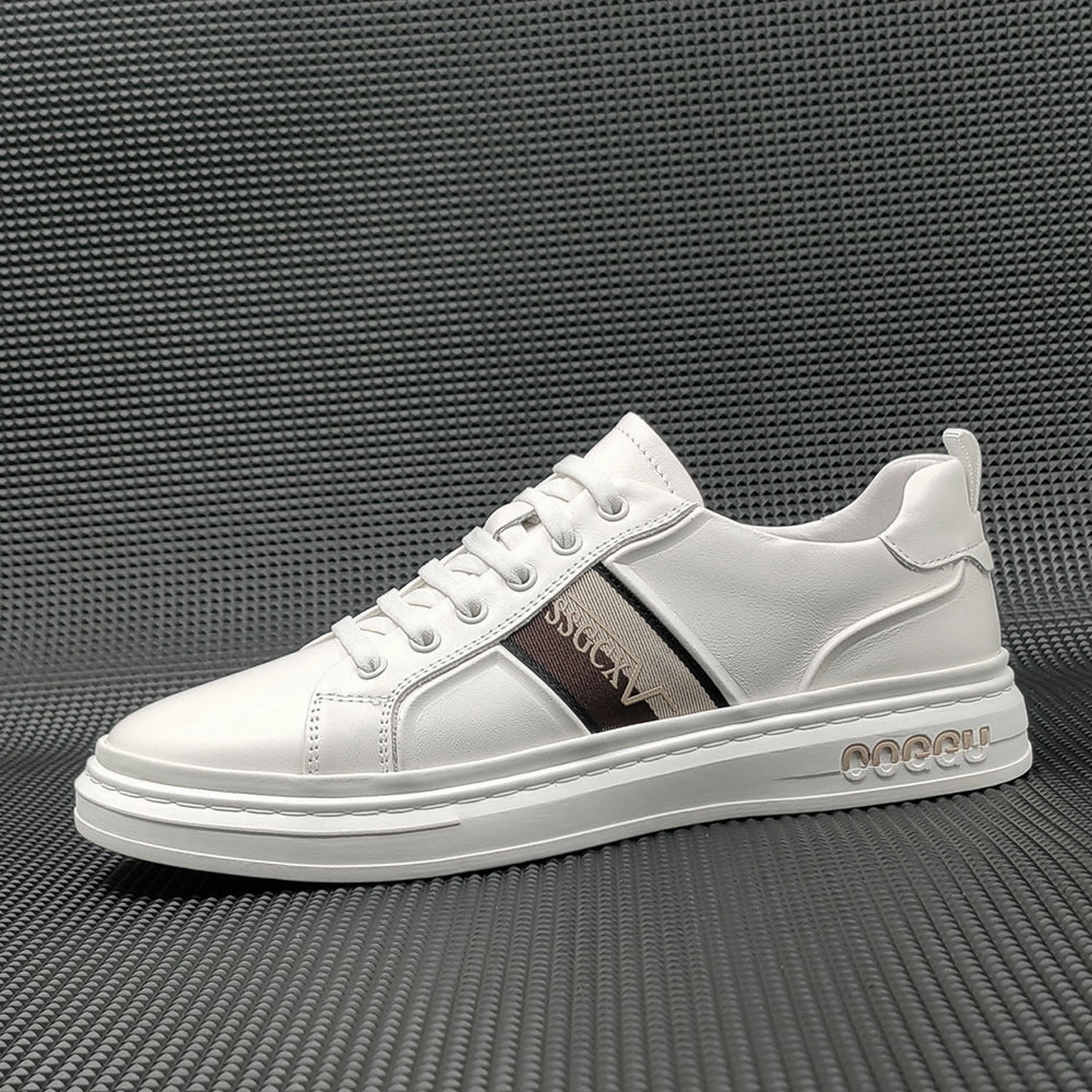 Flats Meaning Shoes Men Fashion Leather Flat Slip-on Casual Shoes