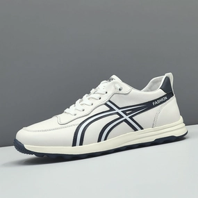 Men Fashion Leather Minimalism Flat Casual Shoes Flat Closed Toe Shoes