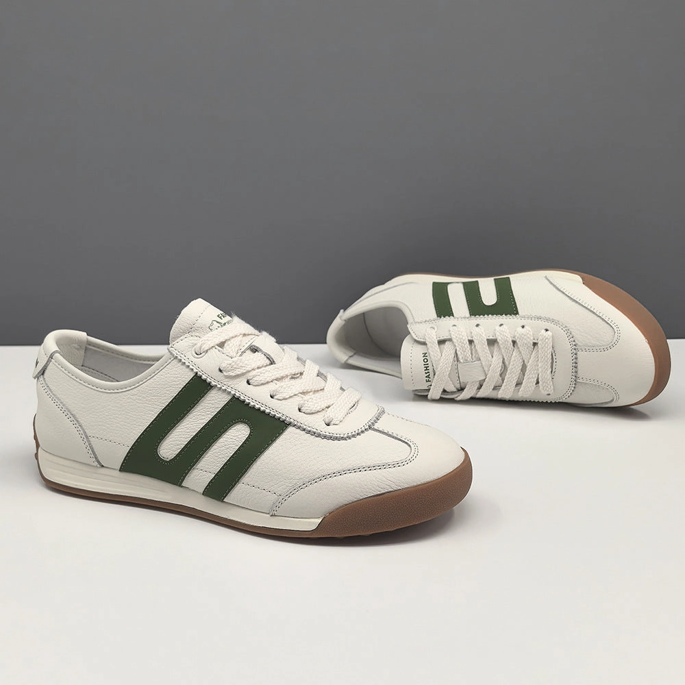 Men Fashion Patchwork Leather Flat Training Sneakers Business Shoes Flats