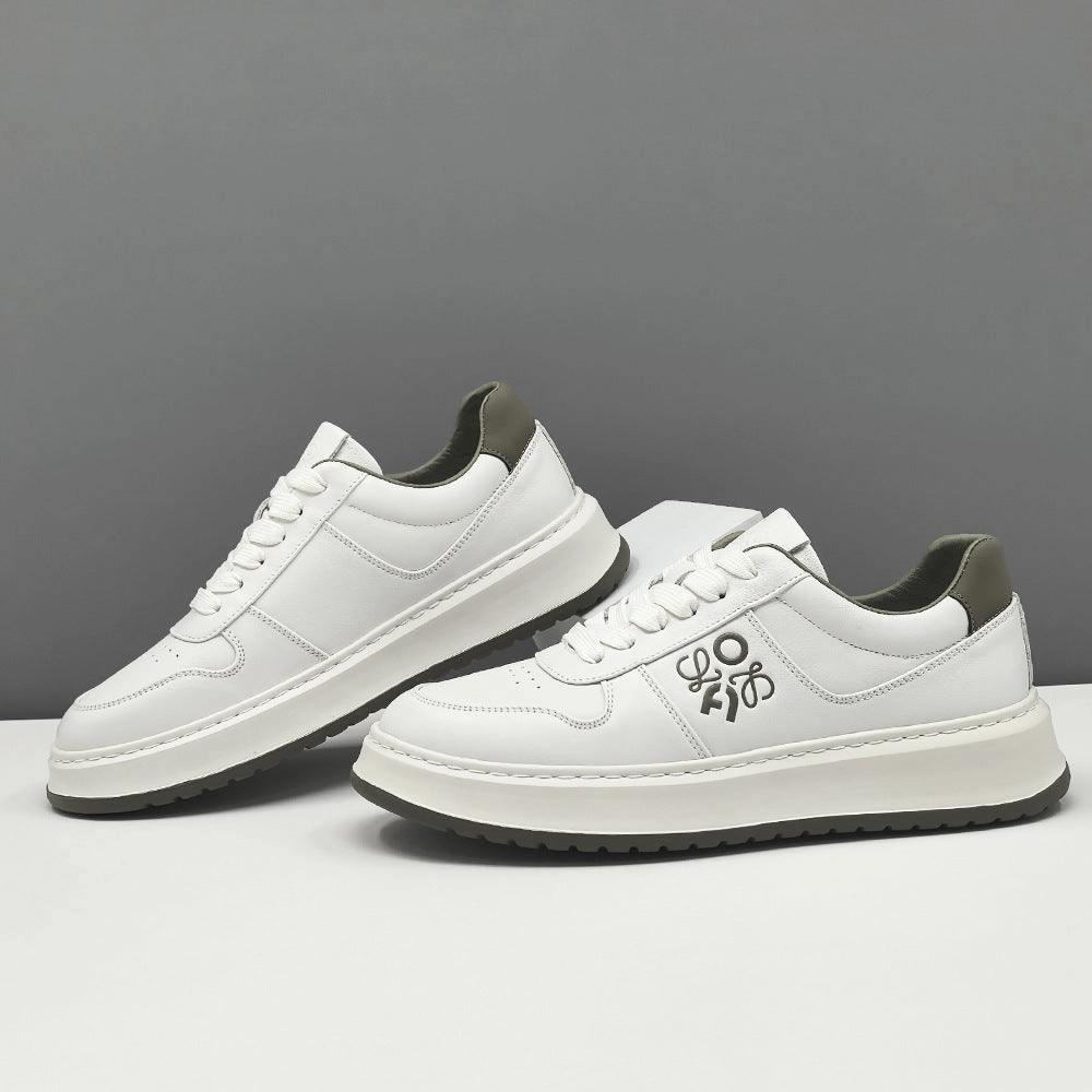 Men Fashion Quilted Leather Breathable Flat Sneakers Transparent Shoes Flat