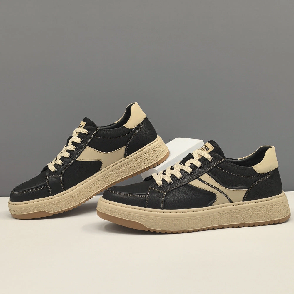 Men Fashion Quilted Leather Flat Casual Sneakers Big Bow Flat Shoes